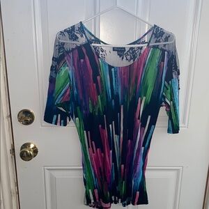 Vintage Colorful Abstract Women's Top